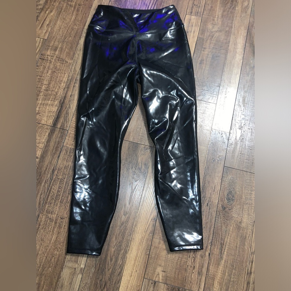 Nwot carbon38 high rise latex legging small $98 athletic yoga spring casual goth - Picture 7 of 7